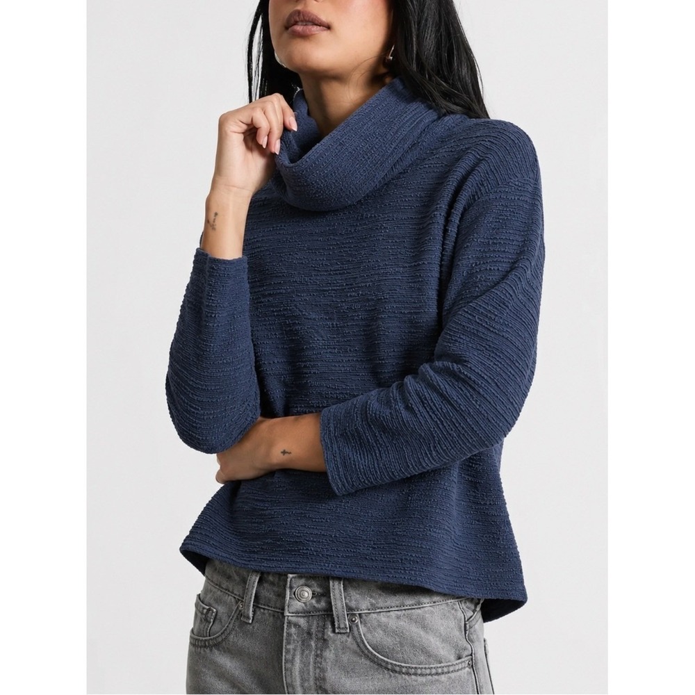 Burton Durable Goods Blue Cowl Neck Pullover Sweater
